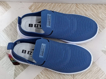 Mens Breathable Slip-On Walking Shoes Blue
